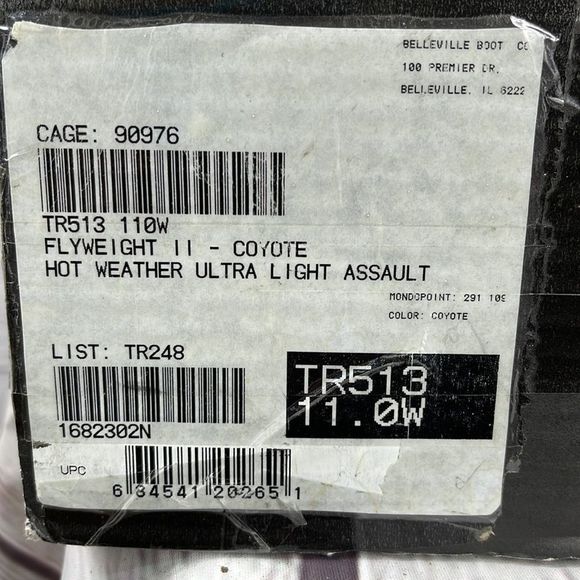 Boots Tactical Research TR315 Flyweight Boots NEw With Tags Size 11 Mens - Picture 10 of 10